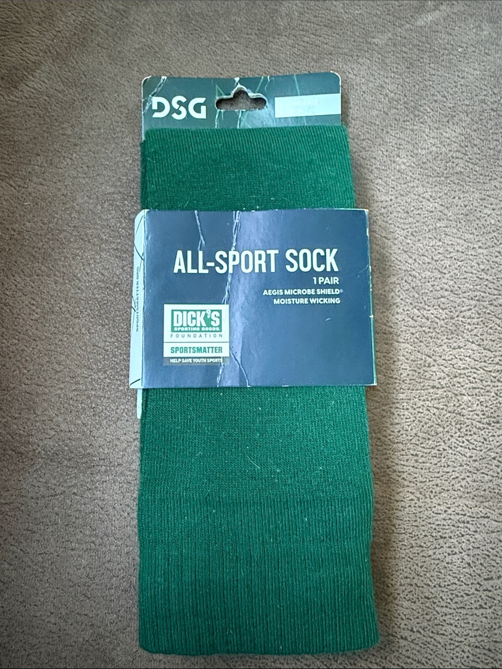 DSG All-Sport Crew Socks in Forest Green